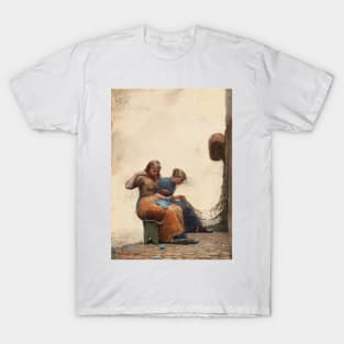 Mending the Nets by Winslow Homer T-Shirt